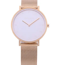 Damenuhren|Damenuhren*Pierre Cardin Damen Armband-Uhr schlichtes Ziffernblatt analoge Quarz-Uhr mit Edelstahl-Armband 3ATM 39mm CBV.1054 Schwarz oder Rosa