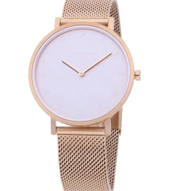 Damenuhren|Damenuhren*Pierre Cardin Damen Armband-Uhr schlichtes Ziffernblatt analoge Quarz-Uhr mit Edelstahl-Armband 3ATM 39mm CBV.1054 Schwarz oder Rosa