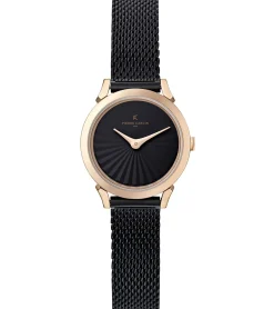 Damenuhren|Damenuhren*Pierre Cardin Damen Armband-Uhr schlichtes Ziffernblatt analoge Quarz-Uhr mit Edelstahl-Armband 3ATM 27mm CPI.2516 Schwarz/Gold