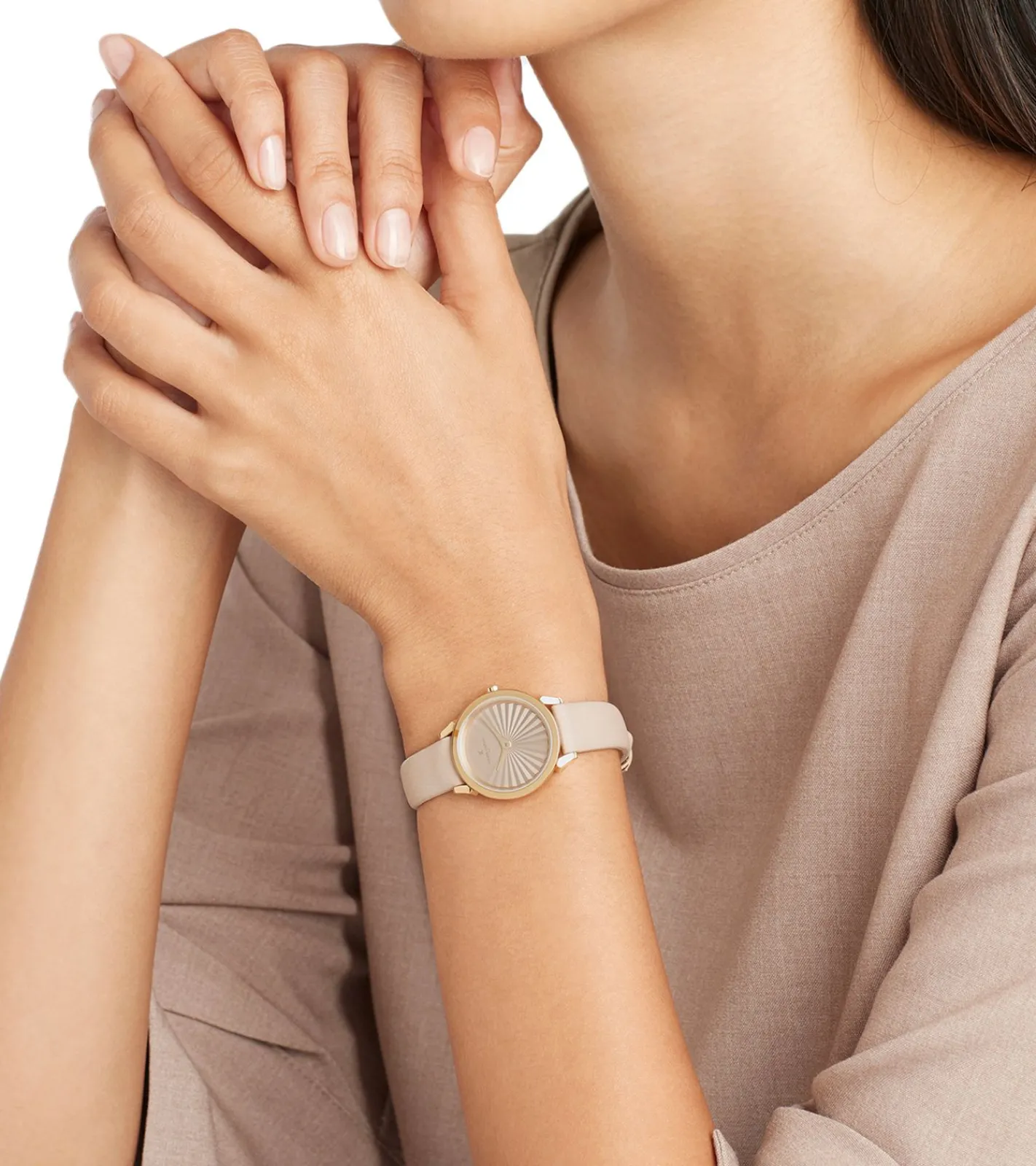 Damenuhren|Damenuhren*Pierre Cardin Damen Armband-Uhr schlichtes Ziffernblatt analoge Quarz-Uhr mit Leder-Armband 3ATM 27mm CPI.250 Beige, Schwarz, Weiß, Rosa