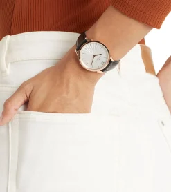 Damenuhren|Damenuhren*Pierre Cardin Damen Armband-Uhr schlichtes Ziffernblatt analoge Quarz-Uhr mit Leder-Armband 3ATM 40mm CPI.2003 Schwarz/Gold