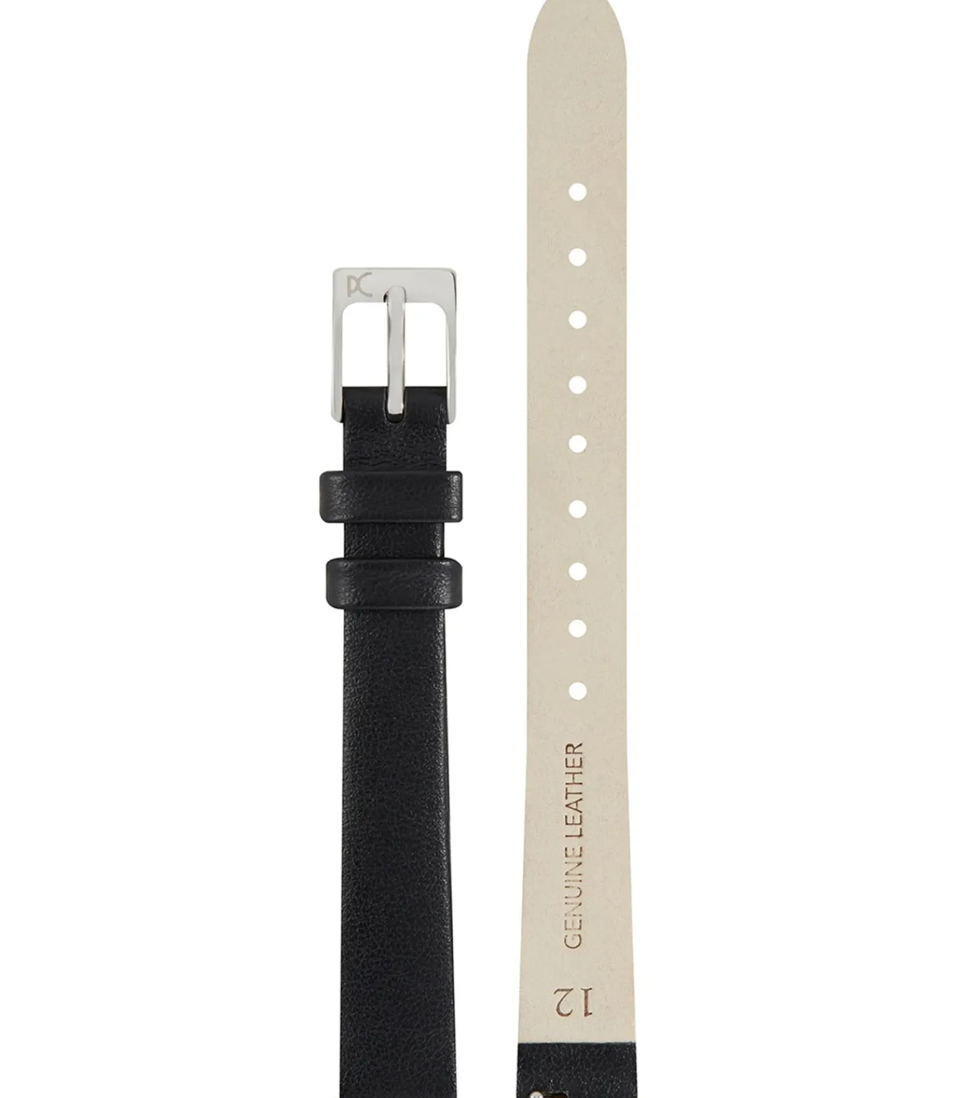 Damenuhren|Damenuhren*Pierre Cardin Damen Zweizeiger-Armband-Uhr Ziffernblatt mit silbernen Kreis-Details analoge Quarz-Uhr mit Leder-Armband 3ATM 27mm CCM.0504 Silber/Schwarz