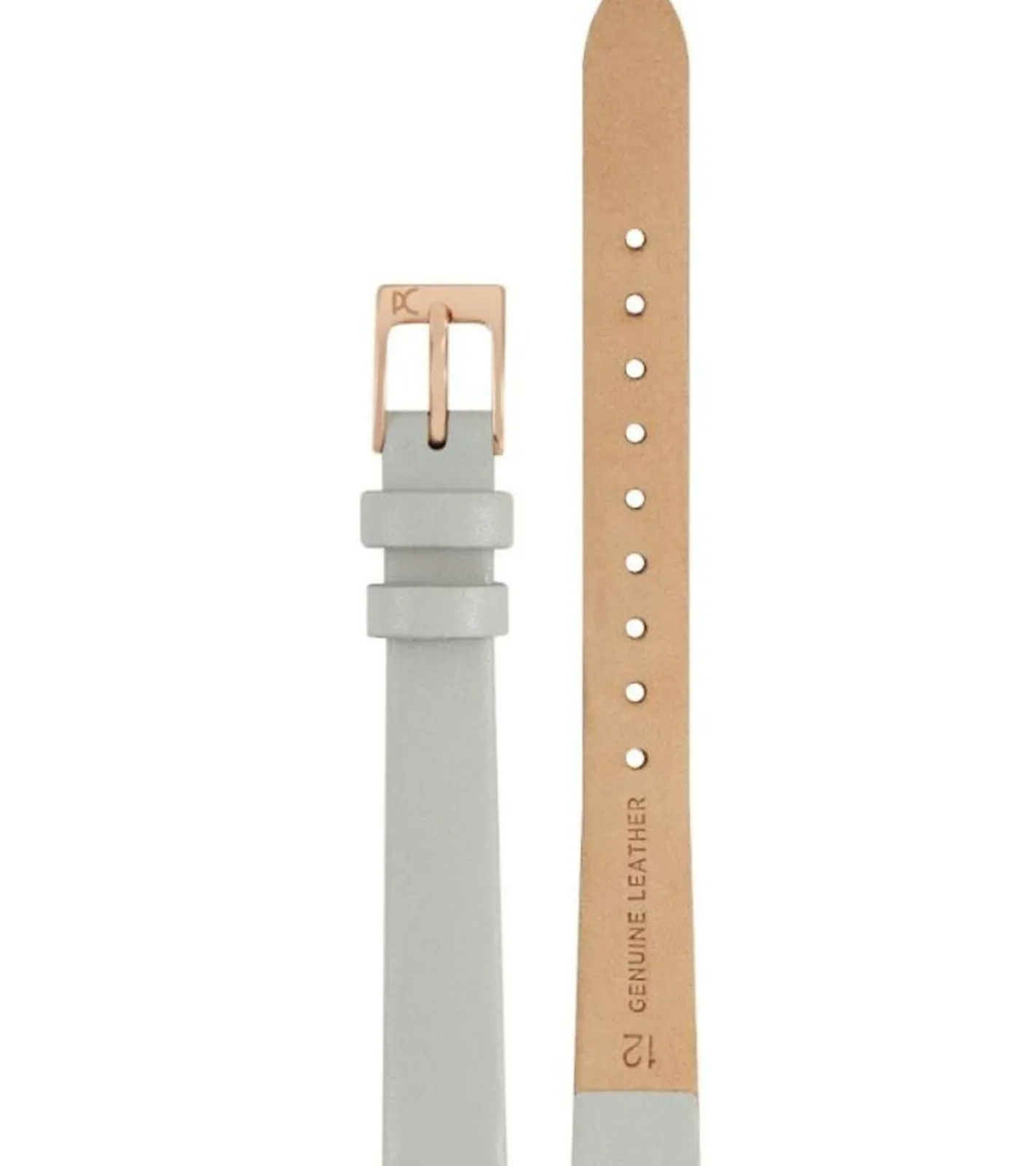 Damenuhren|Damenuhren*Pierre Cardin Damen Zweizeiger-Armband-Uhr Ziffernblatt mit silbernen Kreis-Details analoge Quarz-Uhr mit Leder-Armband 3ATM 27mm CCM.0506 Grau/Rose-Gold