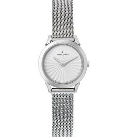 Damenuhren|Damenuhren*Pierre Cardin Damen Zweizeiger-Armband-Uhr modernes Ziffernblatt analoge Quarz-Uhr mit Edelstahl-Armband 3ATM 27mm CPI.2505 Silber
