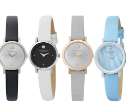 Damenuhren|Damenuhren*Pierre Cardin Damen Zweizeiger-Armband-Uhr Ziffernblatt mit silbernen Kreis-Details analoge Quarz-Uhr mit Leder-Armband 3ATM 27mm CCM.05 Silber/Schwarz/Weiß/Blau/Grau/Rosa