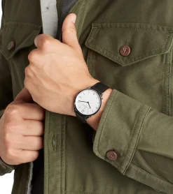 Herrenuhren|Herrenuhren*Pierre Cardin Herren Armband-Uhr analoge Quarz-Uhr mit Leder-Armband 3ATM 39mm CPI.2016 Silber/Schwarz/Weiß