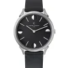 Herrenuhren|Herrenuhren*Pierre Cardin Herren Armband-Uhr analoge Quarz-Uhr mit Leder-Armband 3ATM 40mm CPI.2010 Schwarz/Silber