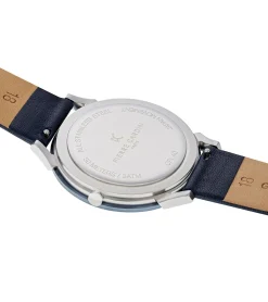 Herrenuhren|Herrenuhren*Pierre Cardin Herren Armband-Uhr analoge Quarz-Uhr mit Leder-Armband 3ATM 40mm CPI.2017 Dunkelblau/Silber