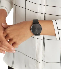 Herrenuhren|Herrenuhren*Pierre Cardin Herren Armband-Uhr analoge Quarz-Uhr mit Leder-Armband 3ATM 39mm CBV.1021 Schwarz