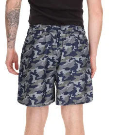 Nachtwäsche & Bademode*Pierre Cardin Herren Camouflage Schwimm-Hose Badehose Schwimm-Shorts LA203937 Blau/Khaki-Grün