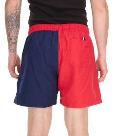 Nachtwäsche & Bademode*Pierre Cardin Herren Schwimm-Hose Badehose modische Schwimm-Shorts LA205027 Rot/Navy, Navy/Rosa oder Blau