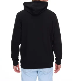 Pullover & Sweater*PLAYBOY Herren Baumwoll-Pullover Langarm-Shirt mit Kapuze Hoodie Schwarz