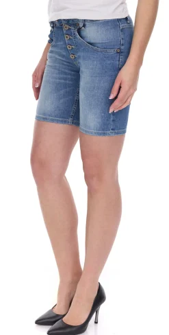 Shorts & Bermudas*PLEASE P88A Damen Jeans-Shorts stylische Denim-Hose mit Five-Pocket-Style 86741462 Blau
