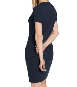 Kleider*POLARINO Damen Sommer-Kleid Mini-Kleid stylisches Shirt-Kleid Urlaubs-Kleid 24164953 Dunkelblau