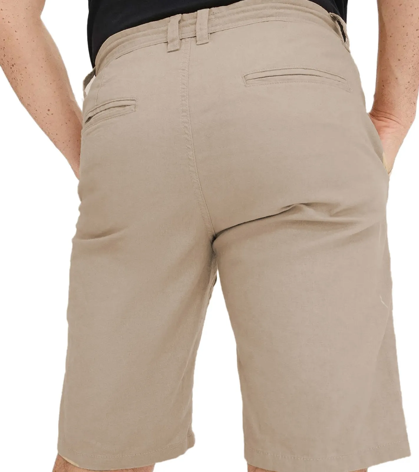 Shorts & Bermudas*O46bpx praktische Herren Chino-Bermuda aus Leinen Sommer-Hose Stoff-Shorts 947032 Beige