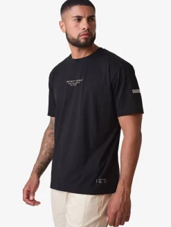 T-Shirts & Tank Tops*Project X Paris Reflektierendes Schriftdesign T-Shirt schwarz