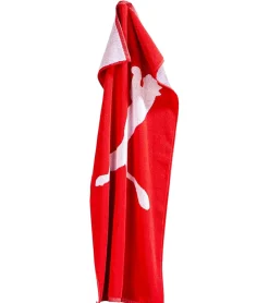 Handtücher*PUMA Baumwoll-Badetuch Frottee-Handtuch mit großem Marken-Logo 50cm x 100cm 054553 02 Rot