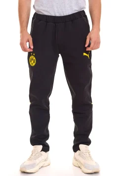 Sportunterbekleidung|Jogginghosen & Fitnessmode*PUMA BVB Casuals Pants Herren Sweat-Hose Borussia Dortmund Baumwoll-Fanwear 771843 02 Schwarz