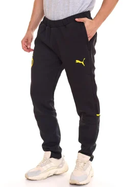Sportunterbekleidung|Jogginghosen & Fitnessmode*PUMA BVB Casuals Pants Herren Sweat-Hose Borussia Dortmund Baumwoll-Fanwear 771843 02 Schwarz