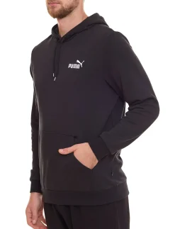 Pullover & Sweater*PUMA ESS Logo Herren stylischer Kapuzen-Pullover Baumwoll-Hoodie mit Logo auf der Brust 679631 oder Schwarz Grau