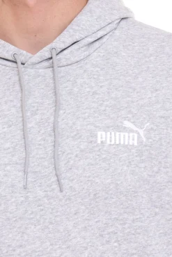 Pullover & Sweater*PUMA ESS Logo Herren stylischer Kapuzen-Pullover Baumwoll-Hoodie mit Logo auf der Brust 679631 , Blau Grau