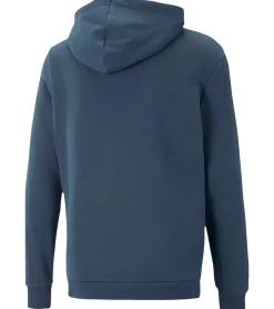 Pullover & Sweater*PUMA ESS Logo Herren stylischer Kapuzen-Pullover Baumwoll-Hoodie mit Logo auf der Brust 679631 , Blau Grau