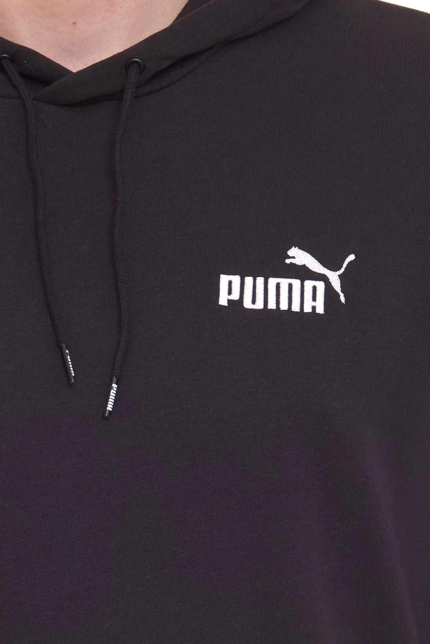 Pullover & Sweater*PUMA ESS Logo Herren stylischer Kapuzen-Pullover Baumwoll-Hoodie mit Logo auf der Brust 679631 , Schwarz, Blau Grau