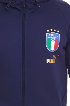 Ballsport|Jacken & Mäntel*PUMA FIGC Coach Herren Sweat-Jacke Trainings-Jacke Italien Fanwear 767108 13 Dunkelblau