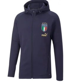 Ballsport|Jacken & Mäntel*PUMA FIGC Coach Herren Sweat-Jacke Trainings-Jacke Italien Fanwear 767108 13 Dunkelblau
