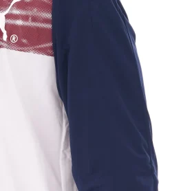 Sportoberbekleidung|Jogginghosen & Fitnessmode*PUMA Herren Trainings-Anzug trendiger Sport-Anzug Fitness-Anzug 831779 02 Weiß/Dunkelblau