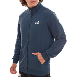 Pullover & Sweater|Sportoberbekleidung*PUMA Men Ess 2 Col Track Jacket nachhaltige Herren Sweat-Jacke Trainings-Jacke Baumwolle 679632 oder Blau Grau