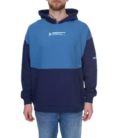 Pullover & Sweater|Ballsport*PUMA OLYMPIQUE DE MARSEILLE Herren Kapuzen-Pullover nachhaltiger Baumwoll-Hoodie mit Logo-Schriftzug 771970 15 Blau