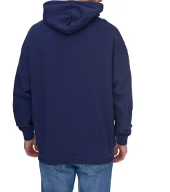 Pullover & Sweater|Ballsport*PUMA OLYMPIQUE DE MARSEILLE Herren Kapuzen-Pullover nachhaltiger Baumwoll-Hoodie mit Logo-Schriftzug 771970 15 Blau