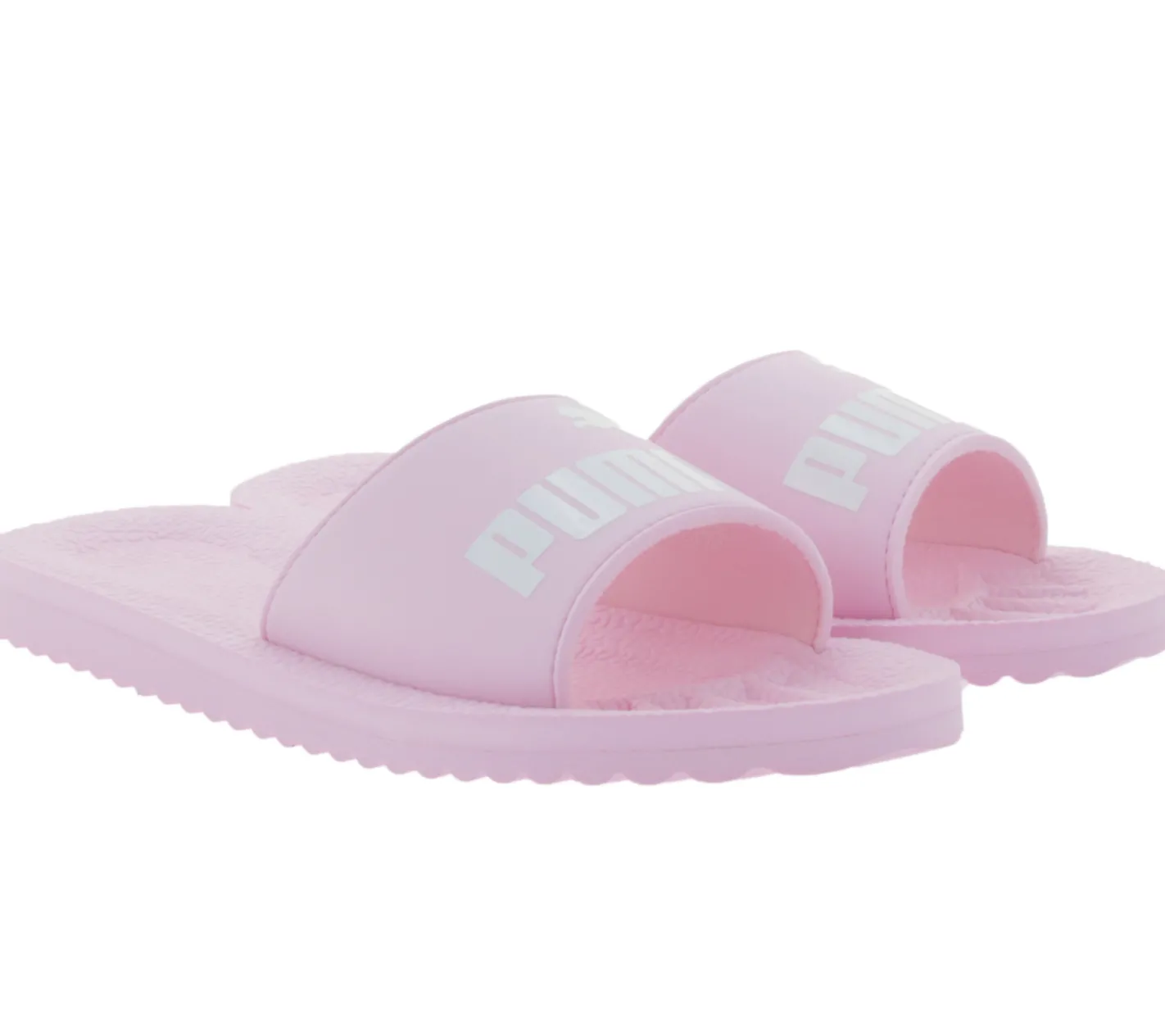 Zehentrenner & Sandalen|Sandalen & Zehentrenner*PUMA Purecat Bade-Latschen für Damen und Herren Sommer-Schlappen mit EVA-Sohle 360262 16 Rosa/Weiß