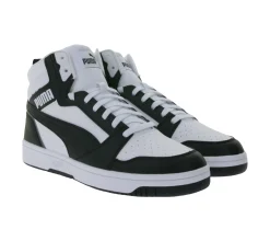 Sneaker & Turnschuhe|Turnschuhe & Sneaker*PUMA Rebound V6 High-Top Sneaker nachhaltige Damen und Herren Turnschuhe mit Softfoam+ Basketball 392326 01 Weiß