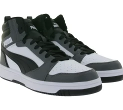 Sneaker & Turnschuhe|Turnschuhe & Sneaker*PUMA Rebound V6 High-Top Sneaker nachhaltige Damen und Herren Turnschuhe mit Softfoam+ 392326 03 Grau/Weiß