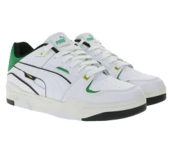 Sneaker & Turnschuhe|Turnschuhe & Sneaker*PUMA SLIPSTREAM Echtleder-Schuhe im Retro-Vibe Freizeit-Sneaker mit farbigen Akzenten Schnür-Schuhe 39326601 Weiß/Grün