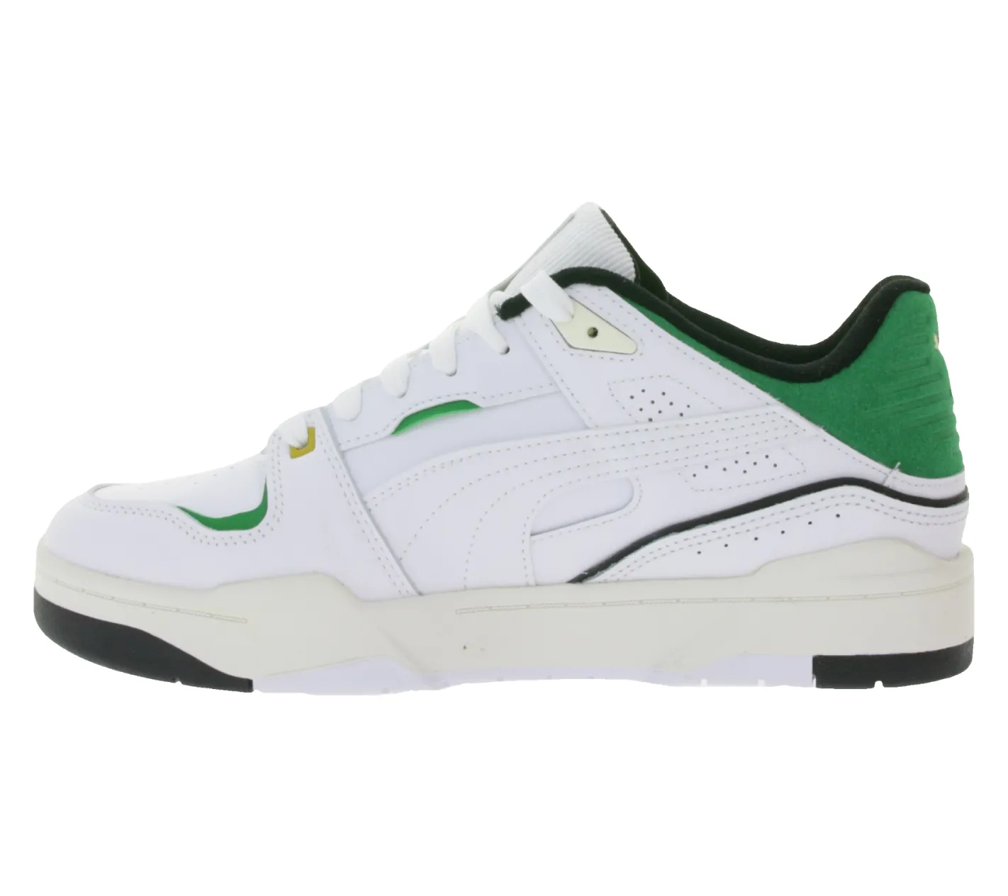 Sneaker & Turnschuhe|Turnschuhe & Sneaker*PUMA SLIPSTREAM Echtleder-Schuhe im Retro-Vibe Freizeit-Sneaker mit farbigen Akzenten Schnür-Schuhe 39326601 Weiß/Grün