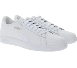 Sneaker & Turnschuhe|Turnschuhe & Sneaker*PUMA Smash V2 Freizeit-Sneaker im Tennis-Look Leder-Turnschuhe Basic-Schuhe Schnür-Schuhe 365215 07 Weiß