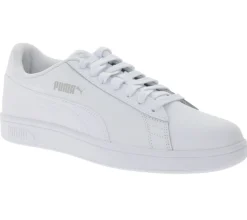 Sneaker & Turnschuhe|Turnschuhe & Sneaker*PUMA Smash V2 Freizeit-Sneaker im Tennis-Look Leder-Turnschuhe Basic-Schuhe Schnür-Schuhe 365215 07 Weiß