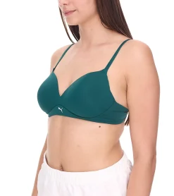 Unterwäsche|Sportoberbekleidung*PUMA Soft Bra Damen Sport-BH sitzender Trainings-Bustier 935020 10 Grün