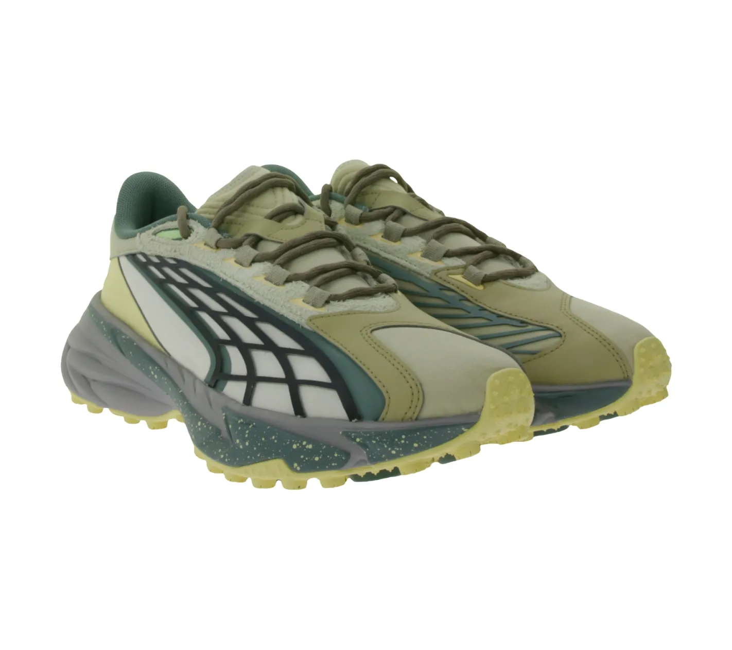 Sneaker & Turnschuhe|Turnschuhe & Sneaker*PUMA Spirex GORPCore Laufschuhe Damen und Herren Sneaker mit Echtleder-Overlays Retro 396429 07 Beige