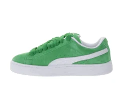 Turnschuhe|Sneaker & Turnschuhe*PUMA Suede XL Kinder Sneaker Echtleder-Schuhe Damen Skater-Schuhe mit Wechselfußbett Low-Top 396577 12 Grün/Weiß
