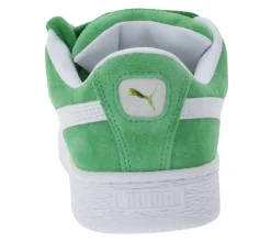 Turnschuhe|Sneaker & Turnschuhe*PUMA Suede XL Kinder Sneaker Echtleder-Schuhe Damen Skater-Schuhe mit Wechselfußbett Low-Top 396577 12 Grün/Weiß