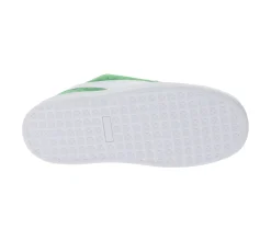 Turnschuhe|Sneaker & Turnschuhe*PUMA Suede XL Kinder Sneaker Echtleder-Schuhe Damen Skater-Schuhe mit Wechselfußbett Low-Top 396577 12 Grün/Weiß