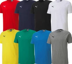 T-Shirts & Tank Tops*PUMA TeamGoal 23 Jungen & Mädchen Sport-Shirt Baumwoll-Shirt mit Logo-Patch T-Shirt 656709 Grün, Schwarz, Grau, Dunkelblau, , Rot, Hellblau oder Weiß Gelb