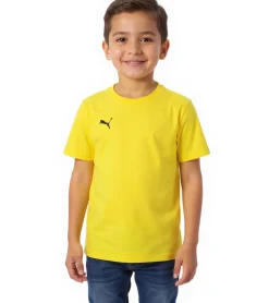 T-Shirts & Tank Tops*PUMA TeamGoal 23 Jungen & Mädchen Sport-Shirt Baumwoll-Shirt mit Logo-Patch T-Shirt 656709 07 Gelb