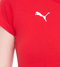 Fitnessmode & Jogginghosen|Tops & T-Shirts*PUMA TeamGoal23 Damen T-Shirt Sport-Shirt Baumwoll-Shirt mit Logo-Patch Fitness-Shirt 657085 Grau, , Blau oder Schwarz Rot