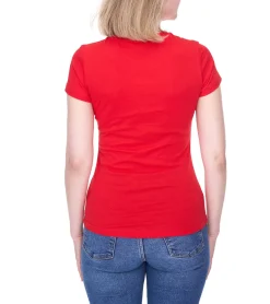 Fitnessmode & Jogginghosen|Tops & T-Shirts*PUMA TeamGoal23 Damen T-Shirt Sport-Shirt Baumwoll-Shirt mit Logo-Patch Fitness-Shirt 657085 01 Rot