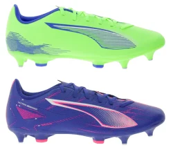 Fußballschuhe|Ballsport*PUMA ULTRA 5 PLAY MxSG Fußball-Schuhe mit festen Metallstollenspitzen Trainings-Schuhe Sport-Schuhe Schnür-Schuhe Fitness-Zubehör 107904 Neon-Grün/Blau oder Lila/Pink
